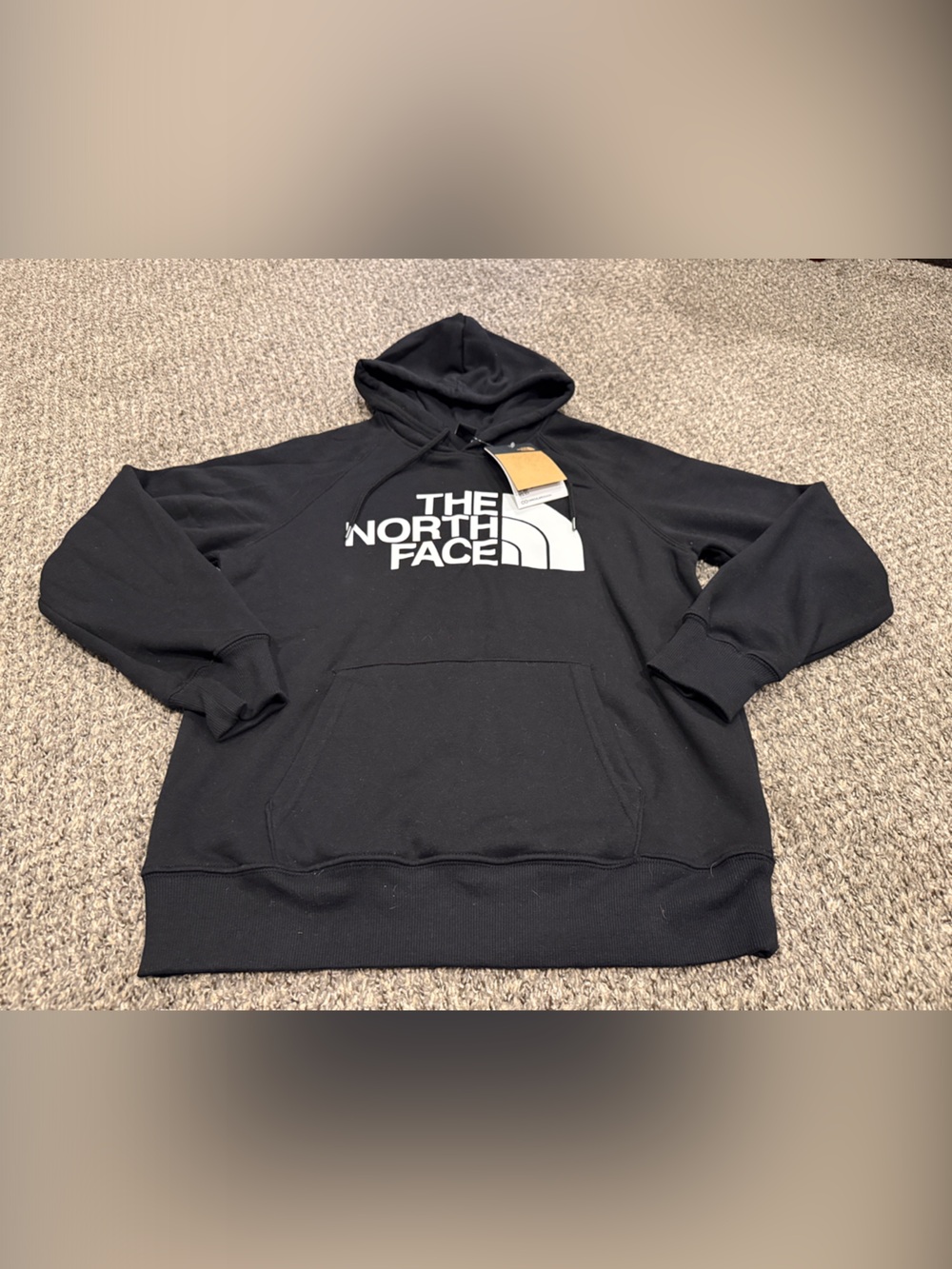 The North Face Black Pullover Hoodie with White Logo